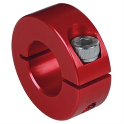 Shaft Collars - Clamp Collars Single-Split, Aluminium red adonized