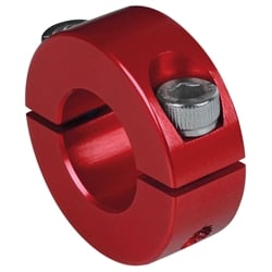 Shaft Collars - Clamp Collars Double-Split, Aluminium red adonized