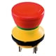 Emergency stop button 2NC/1NO, mounting diameter 22.3 mm, flat connector