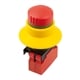 Emergency stop button 2NC/(1NO), mounting diameter 22.3 mm, with contact blocks, with protective collar
