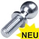 Ball Studs DIN 71803 with Threaded Stud, Steel Zinc-plated