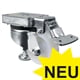 Premium Lifting Castors with Plate, Fixed Operating Lever, Plastic Tread