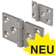 Heavy Duty Hinges M237.3L, Stainless Steel, with increased Strength and Extended Hinge-Wings, matt blasted