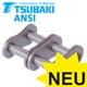 Connecting Link with Spring Clip No. 11/E Tsubaki ANSI (ASA, ex DIN 8188), Stainless Steel, Premium